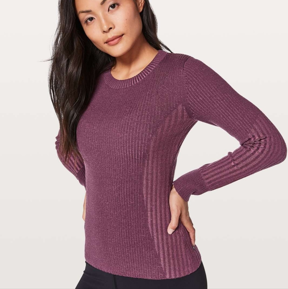 Lululemon Size 6 Feeling Balanced Sweater Redwood / So Merlot